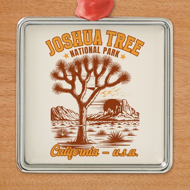 Desert Vibes Joshua Tree National Park Art Metal Ornament (Creator Uploaded)
