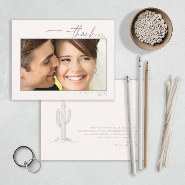 Desert Vibes Photo Thank You Ivory ID1019 Card (Creator Uploaded)