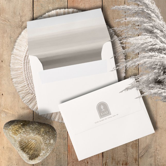 Desert Vibes Wedding Gradient Neutral Ivory ID1019 Envelope (Creator Uploaded)