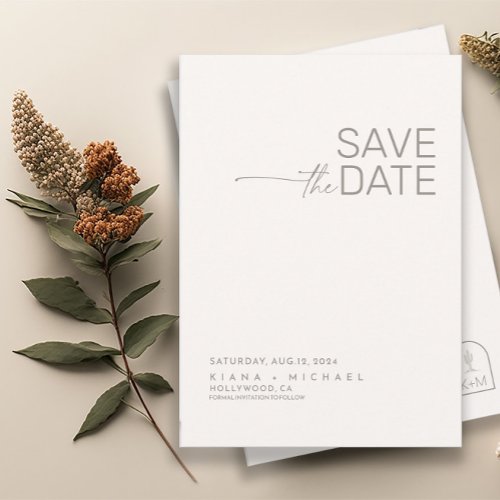 Desert Vibes Wedding Ivory Vertical ID1019 Save The Date