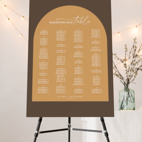 Desert Vibes Wedding Seating Chart ID1019 Foam Board