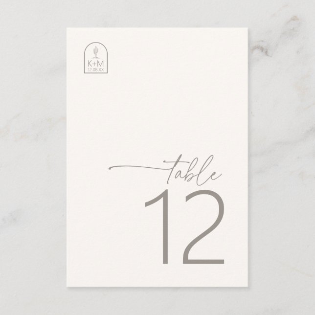 Desert Vibes Wedding Table Ivory ID1019 Invitation (Front)