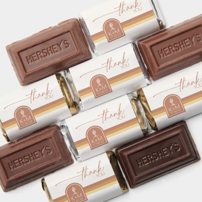 Desert Vibes Wedding Thank You Terra Cotta ID1019 Hershey's Miniatures (Assorted)