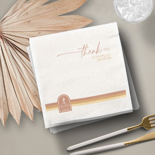 Desert Vibes Wedding Thank You Terra Cotta ID1019 Paper Dinner Napkins