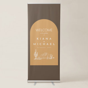Desert Vibes Wedding Welcome ID1019 Retractable Banner