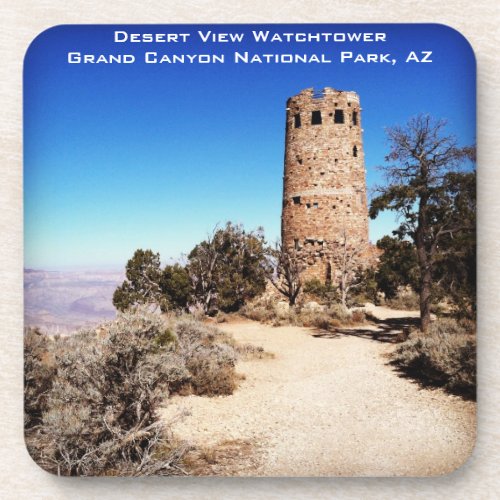 Desert View Watchtower Grand Canyon Arizona Beverage Coaster