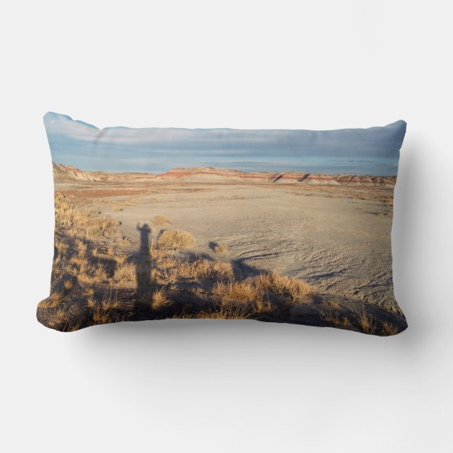Desert Wave: Petrified Forest National Park Lumbar Pillow (Front)