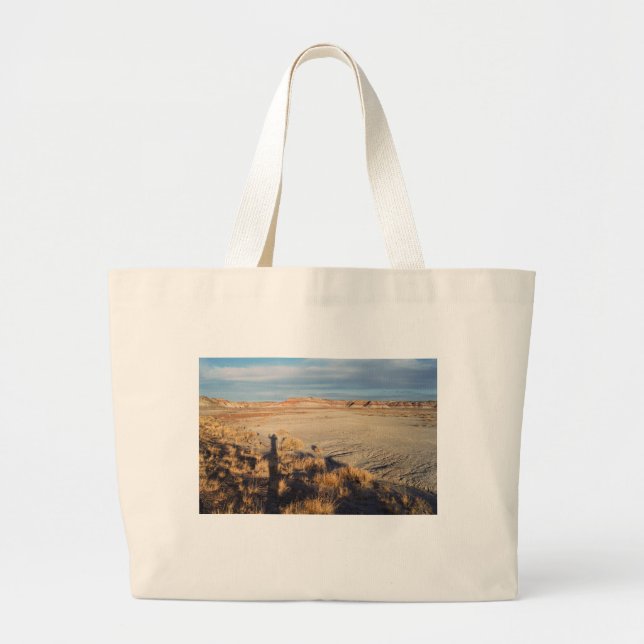 Desert Wave: Petrified Forest National Park Photo Large Tote Bag (Front)