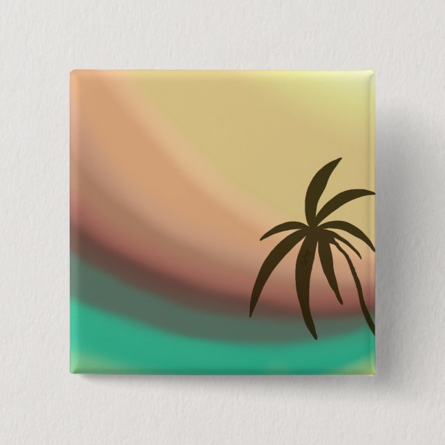 Desert Wave Pinback Button (Front)