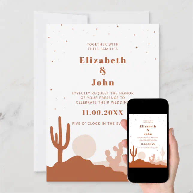 DESERT Wedding Invitation Zazzle