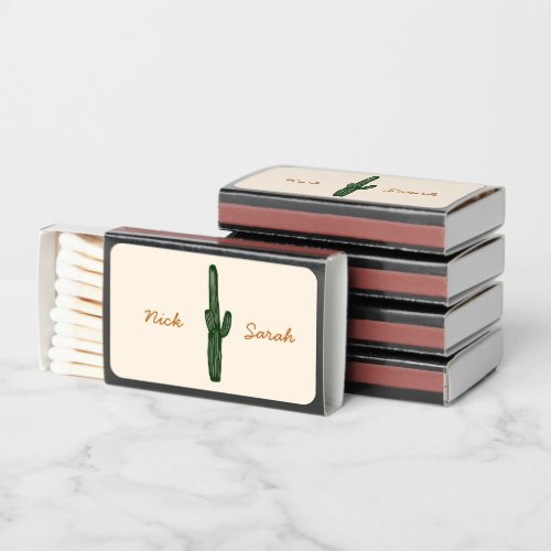 Desert wedding  matchboxes