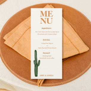 Desert Wedding Menu