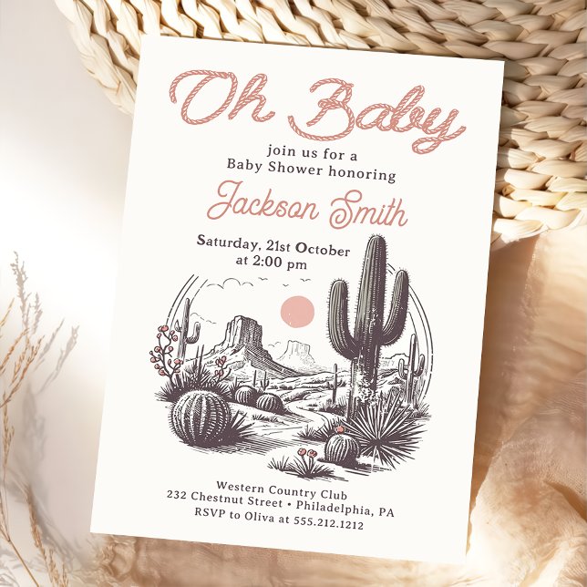 Desert Western Baby Shower Invitation (Creator Uploaded)