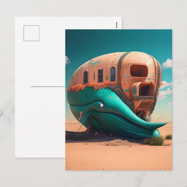 Desert whale house holiday postcard (Front/Back)
