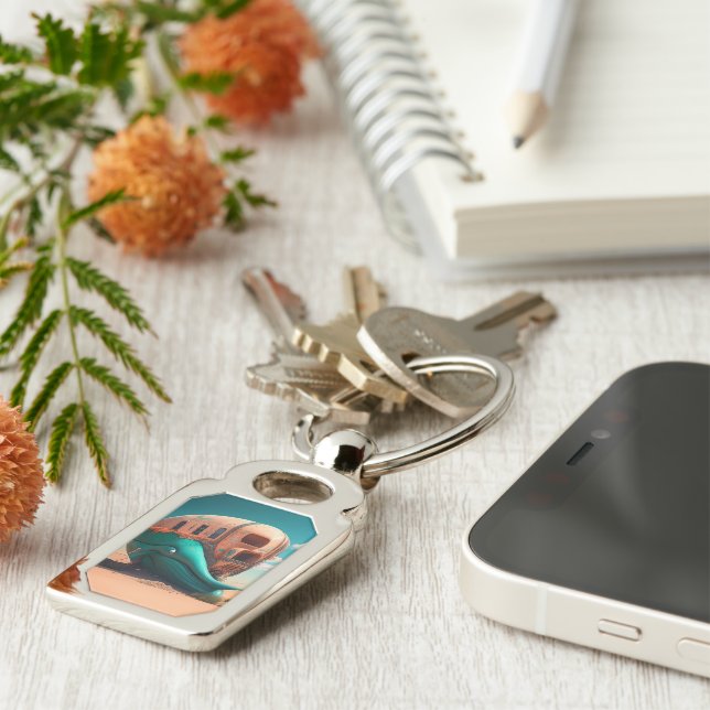 Desert whale house keychain (Side)