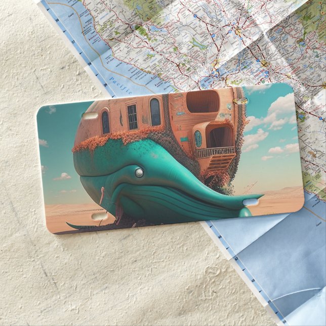 Desert whale house license plate (In Situ)