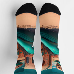 Desert whale house socks