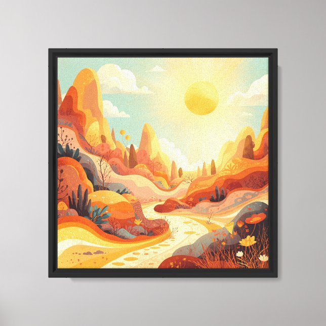 Desert Whispers – Kind Ones Whimsical Canvas Art (Front)