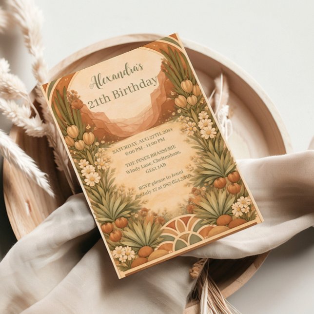 Desert Wildflower Garden Birthday Invitation (Creator Uploaded)