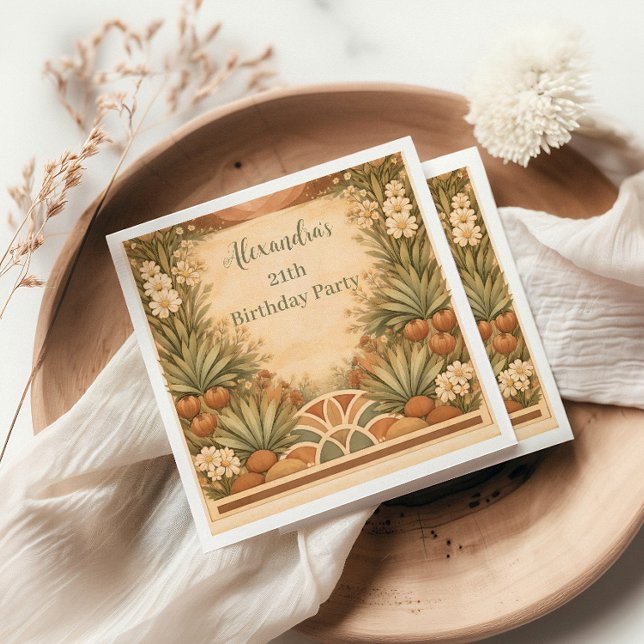 Desert Wildflower Garden Birthday Napkins (Creator Uploaded)