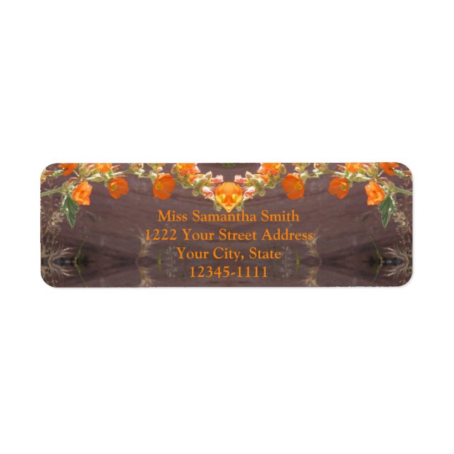 Desert Wildflowers Return Address Labels (Front)