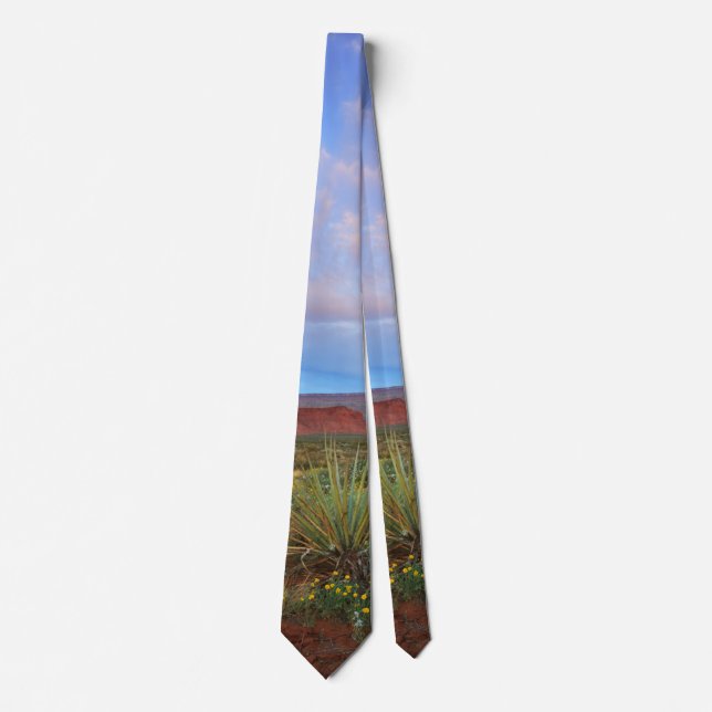 Desert Wildflowers Sunset Neck Tie (Front)