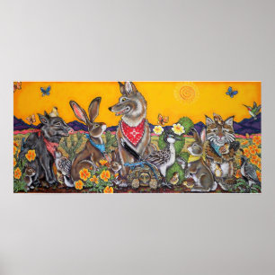 Desert Wildlife Humorous Southwestern Poster