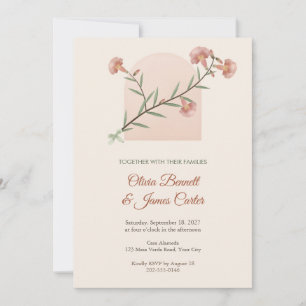 Desert Willow Boho Wedding Invitation