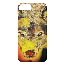 Desert Wolf Indie Airbrush Art Custom Apple iPhone iPhone 8/7 Case
