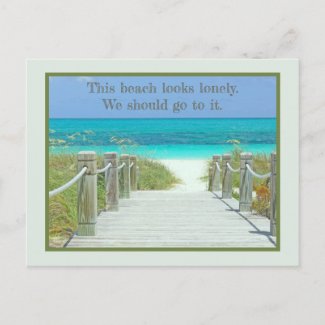 DESERTED BEACH AND  TURQUOISE CARIBBEAN WATER