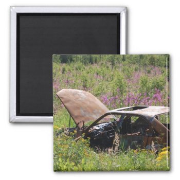 Deserted Car Magnet by pulsDesign at Zazzle