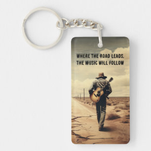 Deserted Harmony. The Music Will Follow Keychain