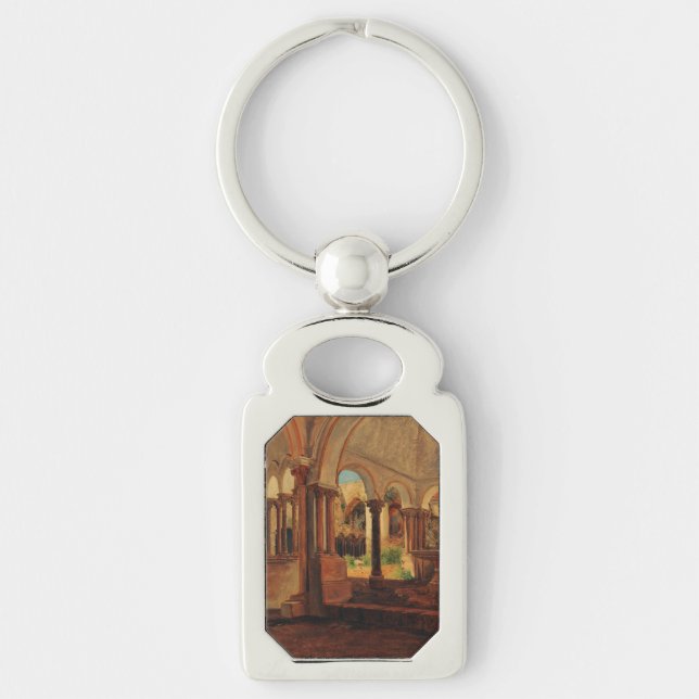 Deserted monastery yard keychain (Front)