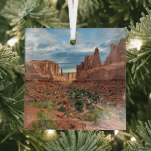 Deserts   Arches National Park, Utah Glass Ornament