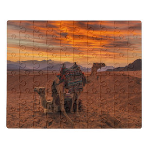Deserts   Bactrian Camel Egypt Sand Dune Jigsaw Puzzle