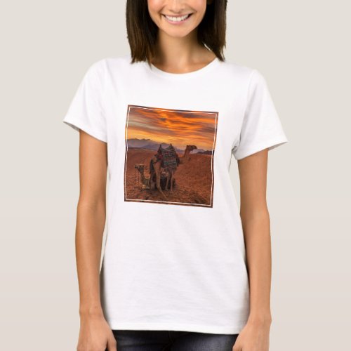 Deserts  Bactrian Camel Egypt Sand Dune T_Shirt