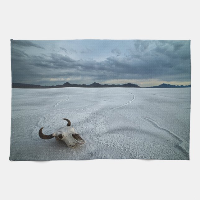 Deserts | Bonneville Salt Flats Utah Kitchen Towel (Horizontal)