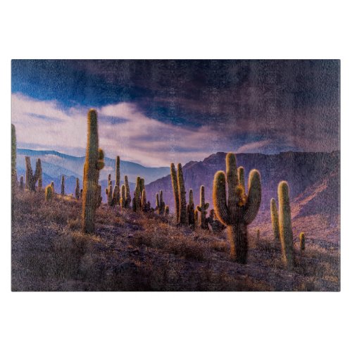 Deserts  Cactus Landscape Argentina Cutting Board