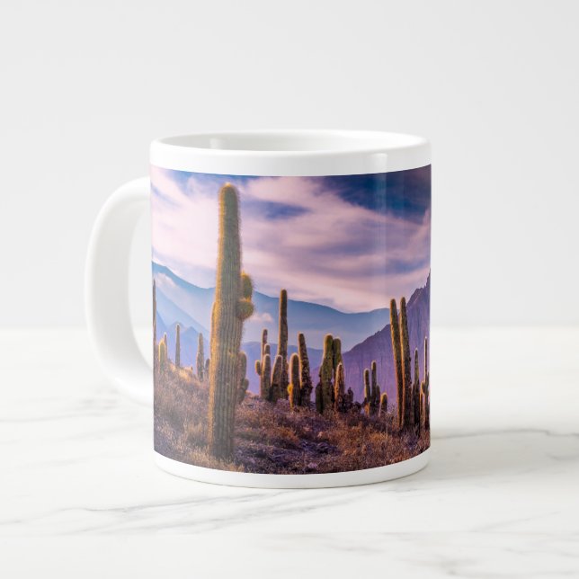 Deserts | Cactus Landscape Argentina Giant Coffee Mug (Front Left)