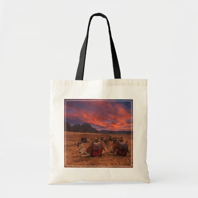 Deserts | Camels Sinai Mountains Egypt Tote Bag (Front)
