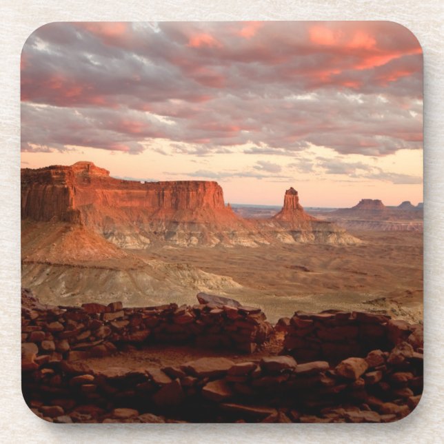 Deserts | Canyonlands National Park Utah Beverage Coaster (Front)