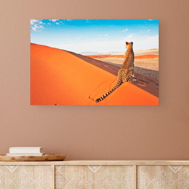 Deserts | Cheetah Savannah Desert Canvas Print (Creator Uploaded)