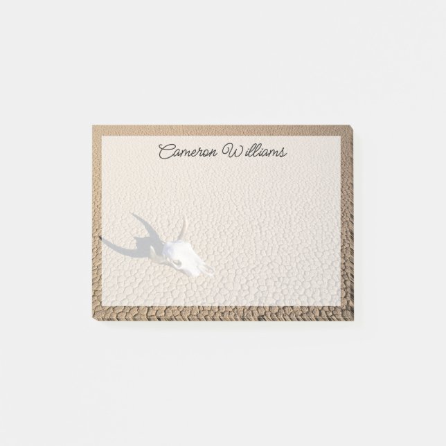 Deserts | Cow Skull on the Desert Ground Post-it Notes (Front)