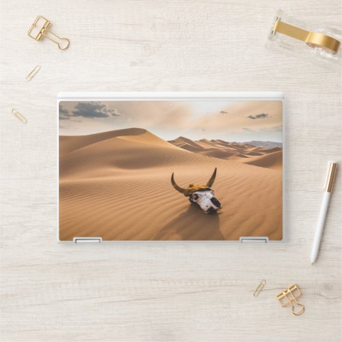 Deserts  Cow Skull Rippled Sand Dunes HP Laptop Skin