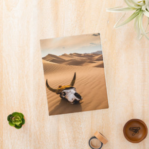 Deserts Cow Skull Rippled Sand Dunes Mini Binder