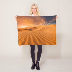 Deserts Desert in the United Arab Emirates Fleece Blanket