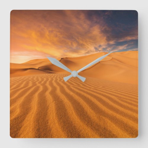 Deserts  Desert in the United Arab Emirates Square Wall Clock