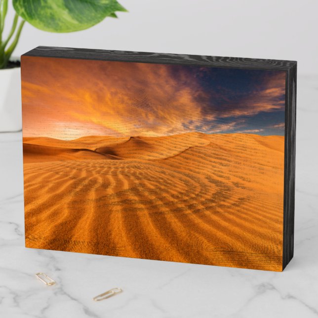 Deserts | Desert in the United Arab Emirates Wooden Box Sign (In Situ Horizontal)