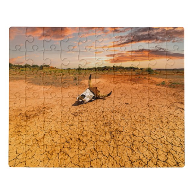 Deserts | Desert with Cow Skull Jigsaw Puzzle (Puzzle Horizontal)