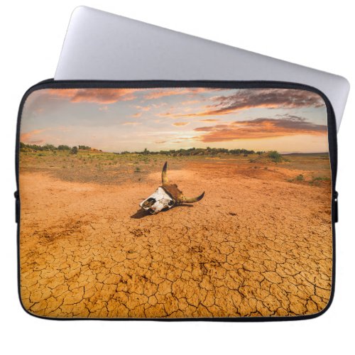 Deserts  Desert with Cow Skull Laptop Sleeve